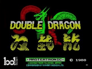 Double Dragon title screen for ZX Spectrum